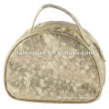 Popular fancy golden cosmetic bag with flower printing